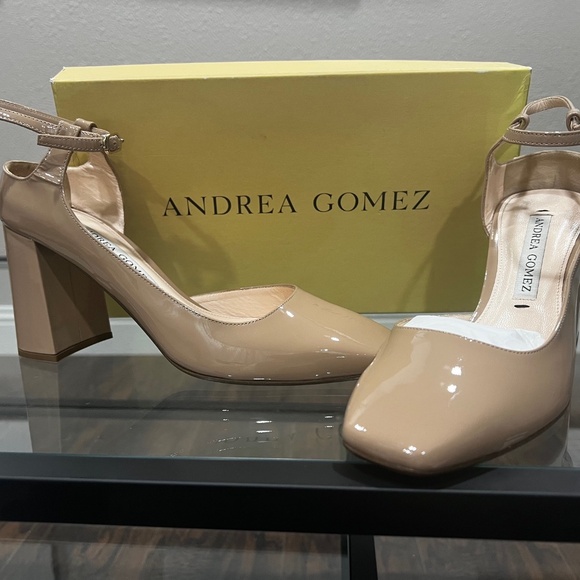 Andrea Gomez Gioia Nude Ankle Strap Heels - Picture 1 of 6